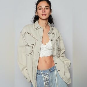 POL Studded Cream Jacket